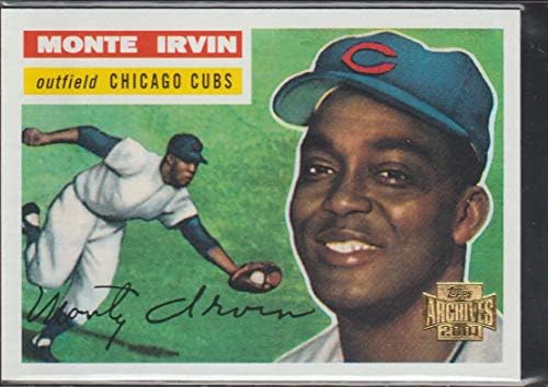2001 Topps Archives Baseball 108 Monte Irvin 1956 Cartão de negociação com tema retro oficial da Topps Company