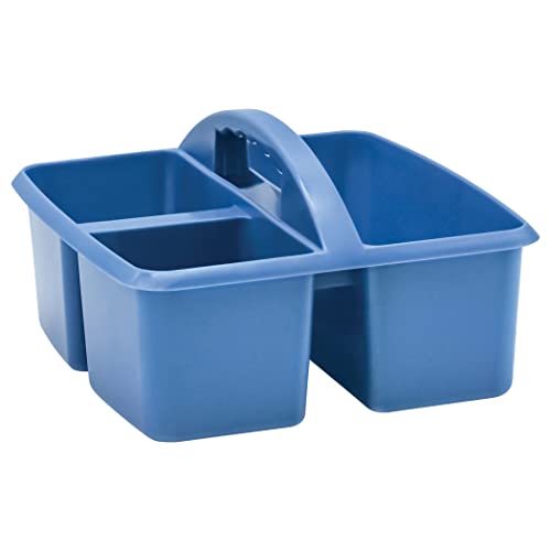 Professor criou recursos Slate Blue Plastic Storage Caddy, pacote de 6