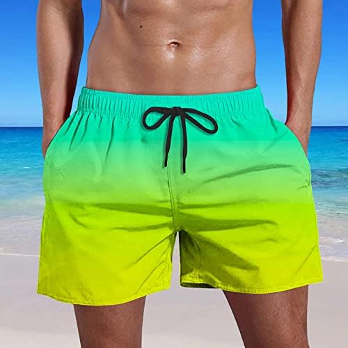 Gradiente de moda de shorts masculinos shorts impressos de surf jogging jogging leves homens verão shorts atléticos rápidos secos