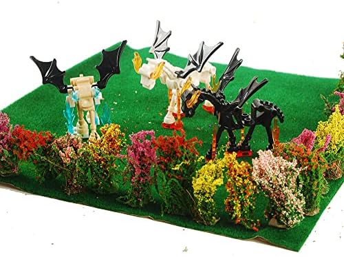 Nwfashion 50pcs miniaturas coloridas cluster de flores em miniatura arbustos arbustos arbustos estático estilo aleatório modelo de