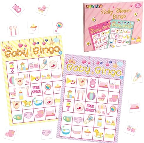 Game Bingo de Bingo de Menina Fancy Land - 24 convidados para jogos de festa de festas