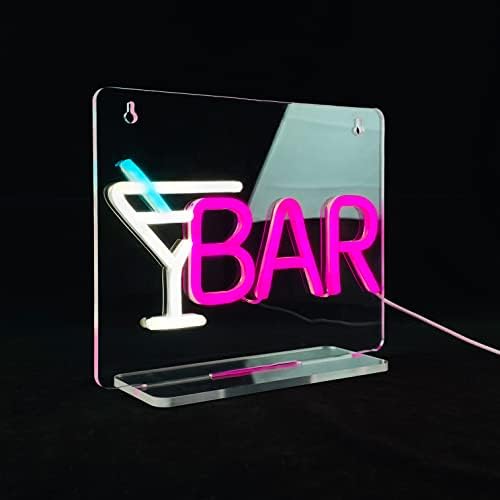 Cocktails Bar sinal LED LED LIGHT SILH