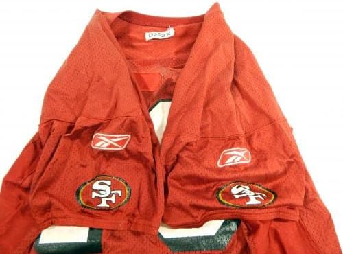 2002 San Francisco 49ers Scott Gragg 78 Game usado Red Practice Jersey 2xl 434 - Jerseys de jogo NFL não assinado usada