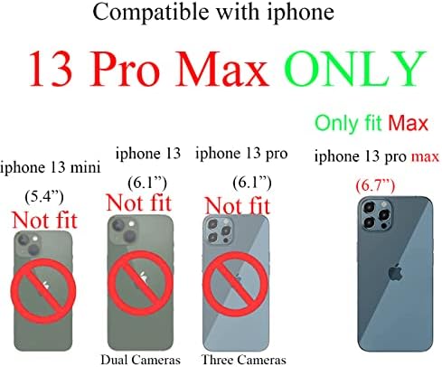 Spobit compatível com o iPhone 13 Pro Max Case, revestimento de luxo com a tampa traseira clara do PC, transparente TPU Protection Charge Protection Case para iPhone 13 Pro Max Case para mulheres meninas
