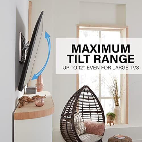 Sanus Advanced Tilt 4D Premium Universal Low Profile TV Mount e Kit de gerenciamento de cabos na parede para palestrantes