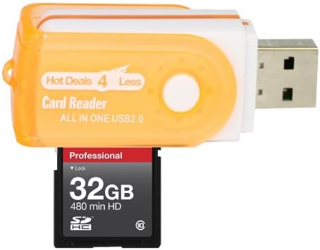 32 GB Classe 10 Card de memória de alta velocidade SDHC para Kodak Easyshare C613 M893 é C713 C513. Perfeito para filmagens e filmagens contínuas em alta velocidade em HD. Vem com ofertas quentes 4 a menos, tudo em um leitor de cartão USB giratório e.