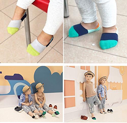 Vwu Toddler meias sem show infantil meias finas de algodão anti-cor de escorregamento variou 1-8t