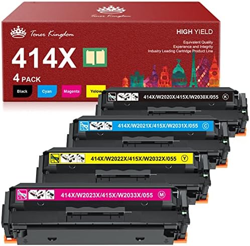 414X TONER CARTURIDES 4 SUBSTITUIÇÃO COMPATÍVEL PACK para HP 414X W2020X 414A W2020A com HP Color LaserJet Pro MFP M479FDW M454DW Printer