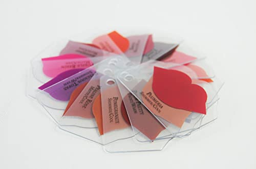 LipSense by Senegence Pré-colorido Lip Swatch Cartões transparentes para como aplicar as cores dos senso de labip