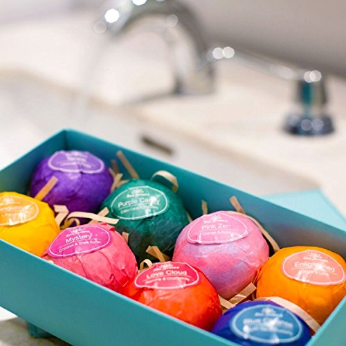Bath Bombs Gift Set - 8 Fizzes de bolhas veganas de luxo para mulheres, Bath Bomb Kit - Presentes de spa relaxantes