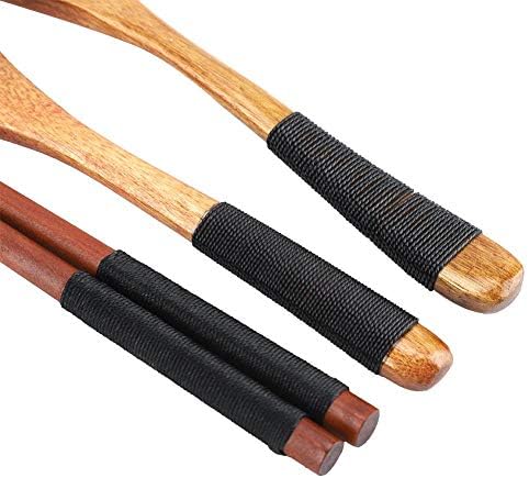 Conjunto de talheres de bambu suave e suave de bambu