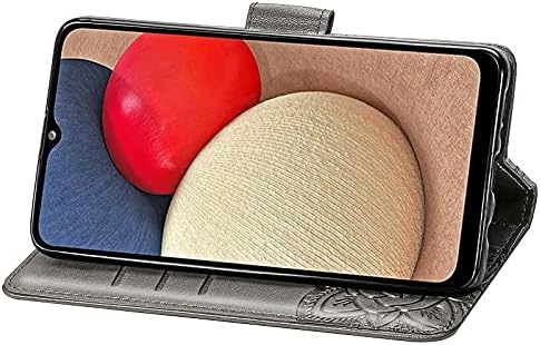 Monwutong Cartet Case for Samsung Galaxy A03s, 3D Butterfly Pattern PU couro de couro com forte fecho magnético e tampa de suporte de 3 slots de cartas para Samsung Galaxy A03S HZD Gray