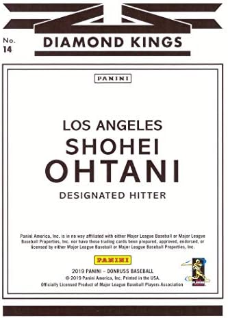 2019 Panini Donruss Diamond Kings 14 Shohei Ohtani Baseball Card