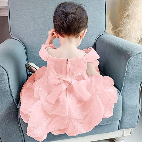 6m-5t lantejas bordadas ombro de renda fora vestido princesa vestido criança bebê meninas de casamento vestidos de festa