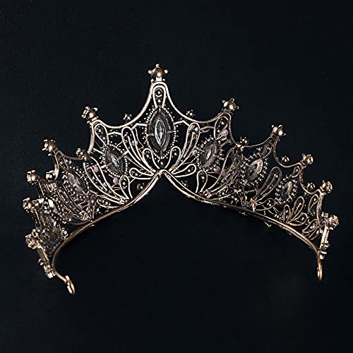 Coroas de rainha barroca vintage, tiara de sereia de cristal roxa para mulheres e meninas, tiaras góticos quinceanera e coroa para