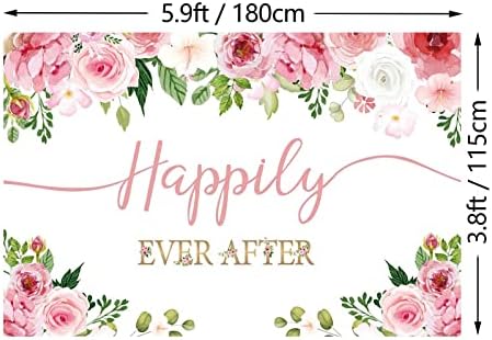 P.G Collin feliz para sempre, depois do banner floral, sinal de casamento noiva de noiva de noiva do banho