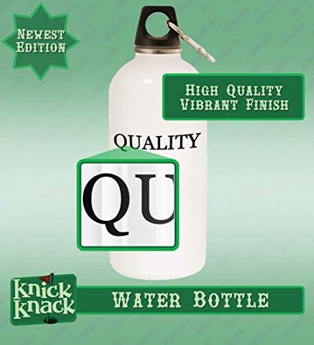 Presentes Knick Knack está quente aqui? - 20 onças de aço inoxidável garrafa de água com mosquetão, branco