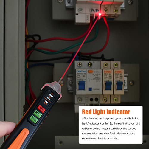 Caneta de testador de tensão sem contato Paddsun, testador de tensão CA de faixa dupla 12V/48V-1000V, meça o testador