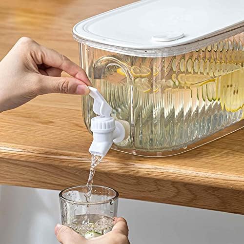 Dispensador de bebidas - 4L Beverage Servware | Distribuidor de leite para geladeira com torneira, pequenos dispensadores de água para sucos de frutas de limonada suyam