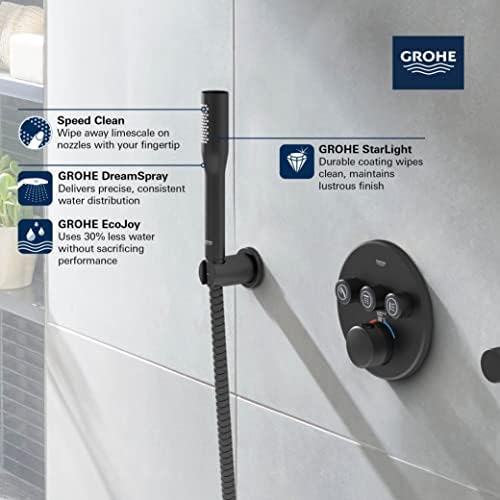 GROHE 264662430 Euphoria Hands -Shower, Black Matte