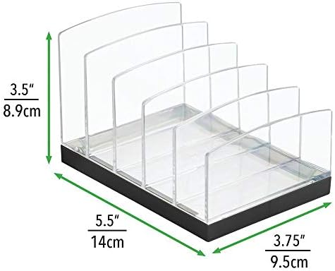 Organizador de maquiagem plástica de Mdesign para bancadas, vaidades, armários: solução de armazenamento de cosméticos para - Paletas