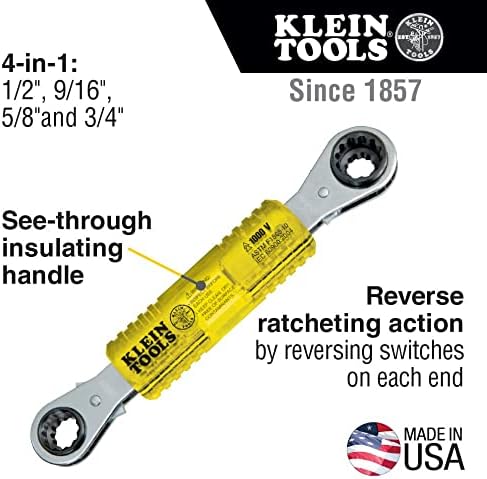 Klein Tools KT223X4-INS ISOLEMAN 4-em-1 Chave de caixa Isolante
