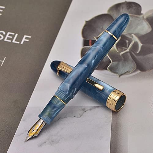 erofa kaigelu 356 acrílico caneta fina com conversor de tinta, caneta de redação de resina azul