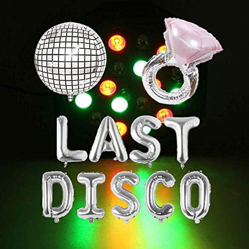 Geloar 13 PCs Last Disco Bachelorette Decorações de festa Disco Disco Last Disco Balão Disco Last Ride Rodeio Final