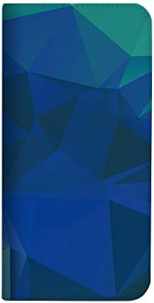 Mitas Raku-Raku Smartphone 5G F-52B Tipo de notebook, sem correia, padrão geométrico, azul NB-0081-Bu/F-52b