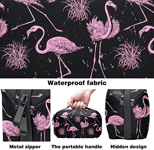 Bolsa de maquiagem de viagem sacos de maquiagem de bolsas de higieness à prova d'água para mulheres e meninas, rosa