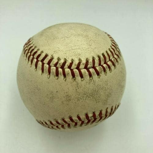 Willie Mays, da década de 1950, assinou a Liga Nacional Giles Baseball assinada por sua esposa - bolas de beisebol autografadas