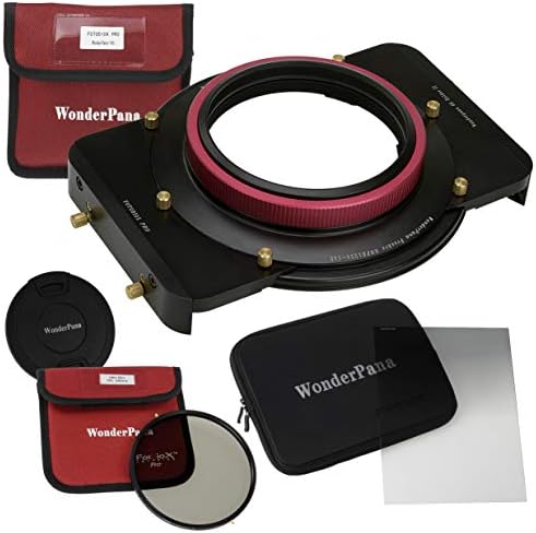 Wonderpana Freearc Kit CPL essencial 0,6Se-suporte do filtro de núcleo, tampa da lente, 66 suportes, 0,6 graduados de borda macia e filtros CPL de 145 mm para Sony Fe 12-24mm f/4 g Lente de montagem E-MONT
