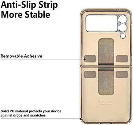 Galaxy Z Flip 3 Caso: Glitter Cell Capine Casos de proteção com o anel Stand para Samsung Galaxy Zflip3 5G 2021 para meninas mulheres