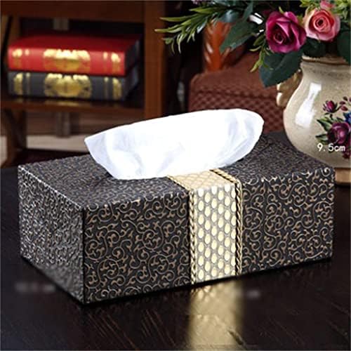 Ylyajy Black Car Home Retângulo Caixa de lenço de lenços domésticos da sala de estar da sala de estar da mesa de mesa