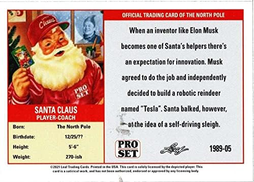 2021 Pro Set Santa Claus 1989-05 Elon Musk Official Trading Card
