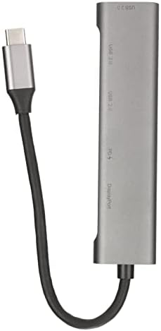 Adaptador USB C para DisplayPort, hub USB C, adaptador multitor USB, tipo C Tipo C para DisplayPort USB2.0 PD Hub, 5 em 1 USB C Cub