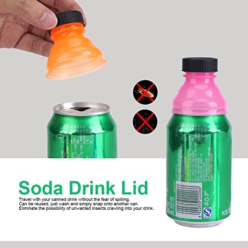 Caps de lata reutilizáveis, 6pcs reutilizáveis ​​e inquebráveis ​​Capas de seladors úteis no pop pode engarrafar tampas para a alça de garrafa de água