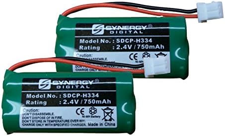 Baterias de telefone sem fio digital Synergy, compatíveis com ATT CL84115 Combo-pacote de bateria do telefone sem fio inclui: 2 x Baterias SDCP-H334