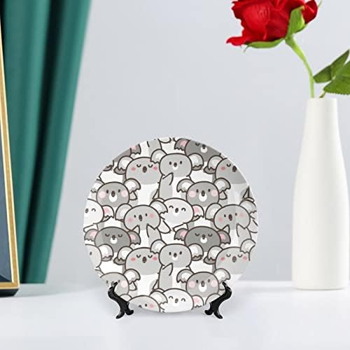 Cartoon Koala Bear Cerâmica China Placas decorativas com ornamentos pendurados Pratos de jantar