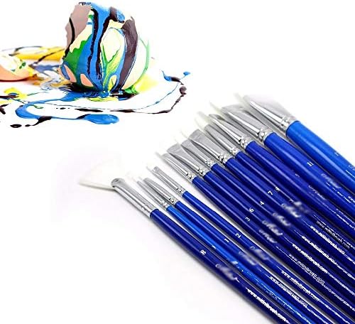 Jahh Pintura caneta 12 PCs Blue nylon Hair tinta tinta aquarela De pincel de pintura a óleo Pintura de arte Pintura