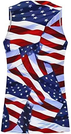 Pimoxv 4 de julho Tampo de tanque para homens 2023 EUA bandeira impressa camisetas sem mangas gináste