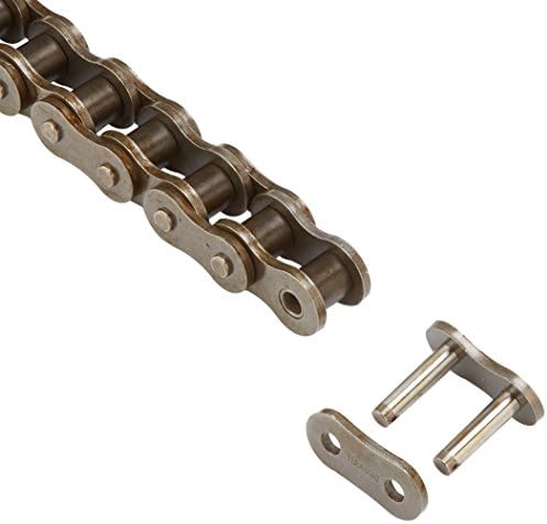 Tsubaki 100hrb ANSI Pesada Chain de rolos, fita única, rebitada, aço carbono, polegada, 100 ANSI No., pitch de 1-1/4 , diâmetro