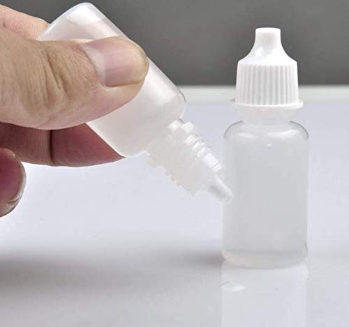 Woiwo 10pcs Garraco de conta -gotas de plástico vazio, gotas de líquido para os olhos com tampas