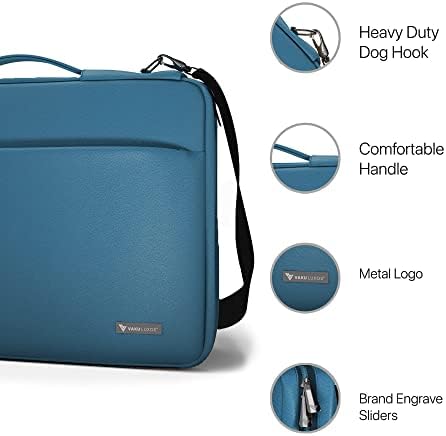 Vaku Luxos ® Laptop Messenger Bag | Pouca para homens e mulheres com manga de coleta premium para MacBook com tiras altamente