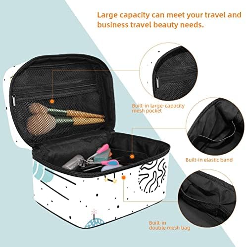 Space Cat Planeta Travel Bag de maquiagem Cosmética Organizador Bolsa de armazenamento Hasterário de maquiagem