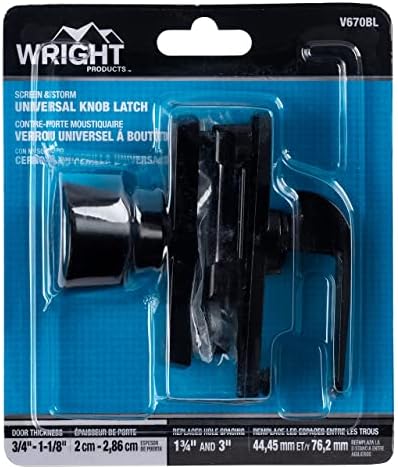 Wright Products V670BL Universal Knob Latch, preto