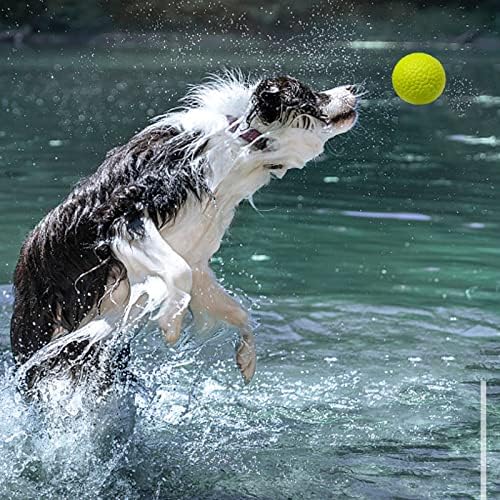 Bolas de cachorro, bola de brinquedo de cachorro indestrutível para mastigadores agressivos, bola interativa de alta elasticidade durável, peso leve e carros alegóricos na água