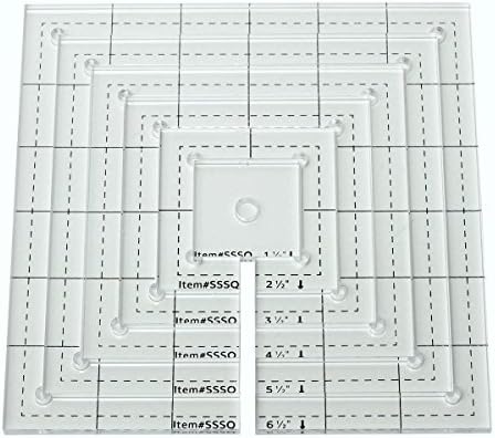 Honeysew Acrílico Modelo de Quilting de colcha de retalhos Régua Quadrado Modelos de Longarm Modelos de Régua para