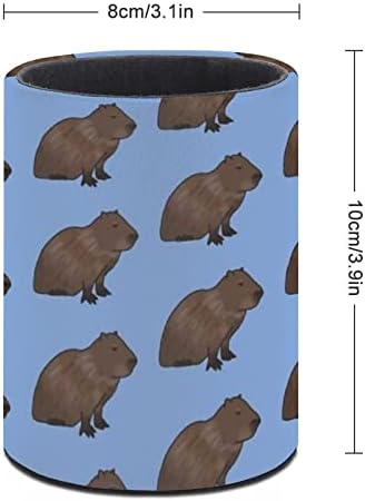 Capybara fofo Cup de caneta estampada Cup para o copo de escova de maquiagem do organizador de mesa para o escritório da sala de aula