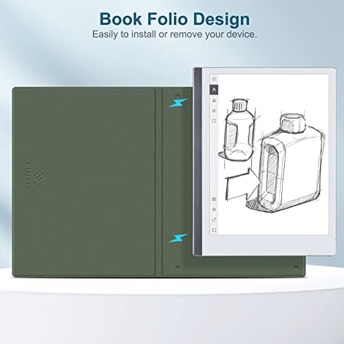 Fintie Slim Case para notável 2 comprimido de papel digital 10,3 polegadas - Premium PU Leather Levelweight Book Folio Capa com Pen Holder, não Fit Notable 1, Alpine Green